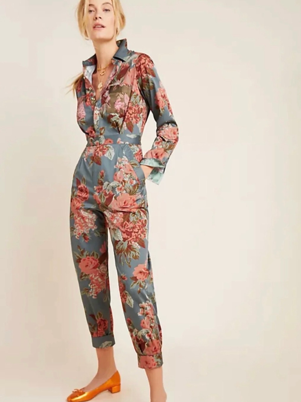 Anthropologie  Floral Jumpsuit